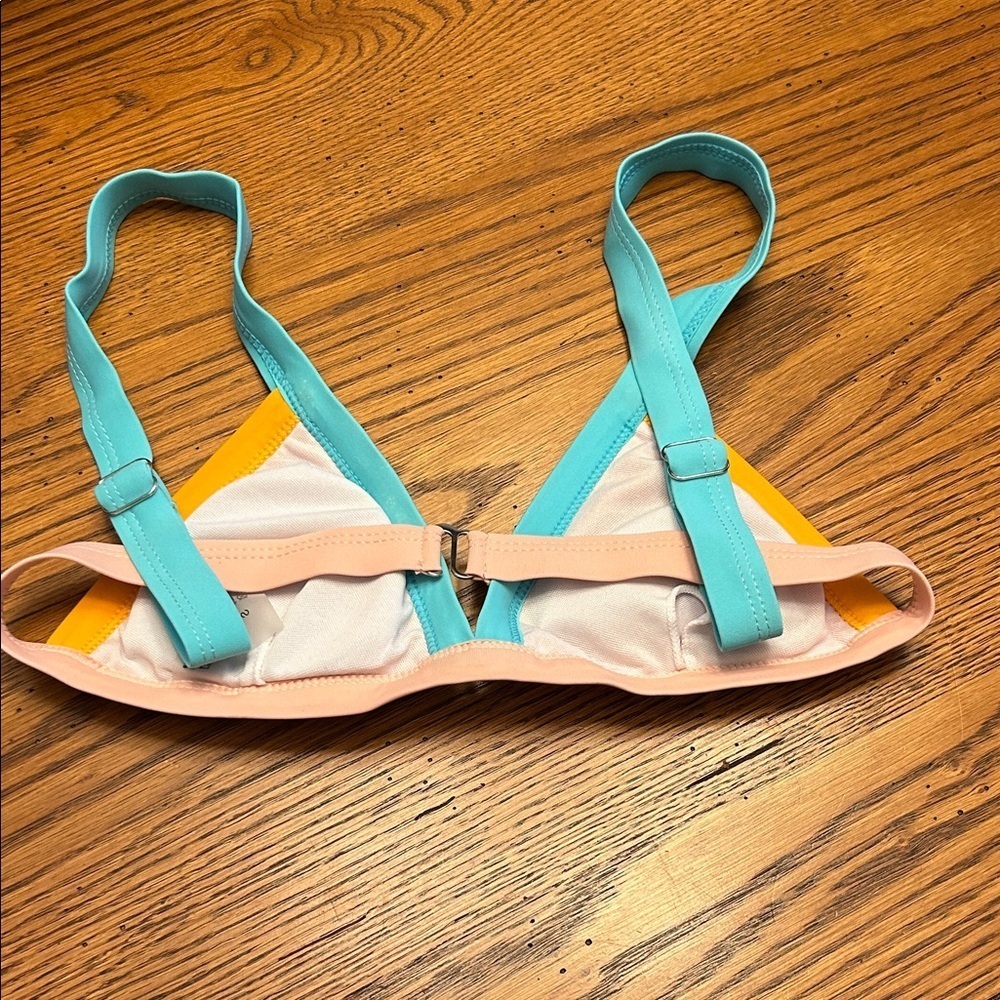 SHEIN Orange and Teal Bikini - Picture 2 of 3